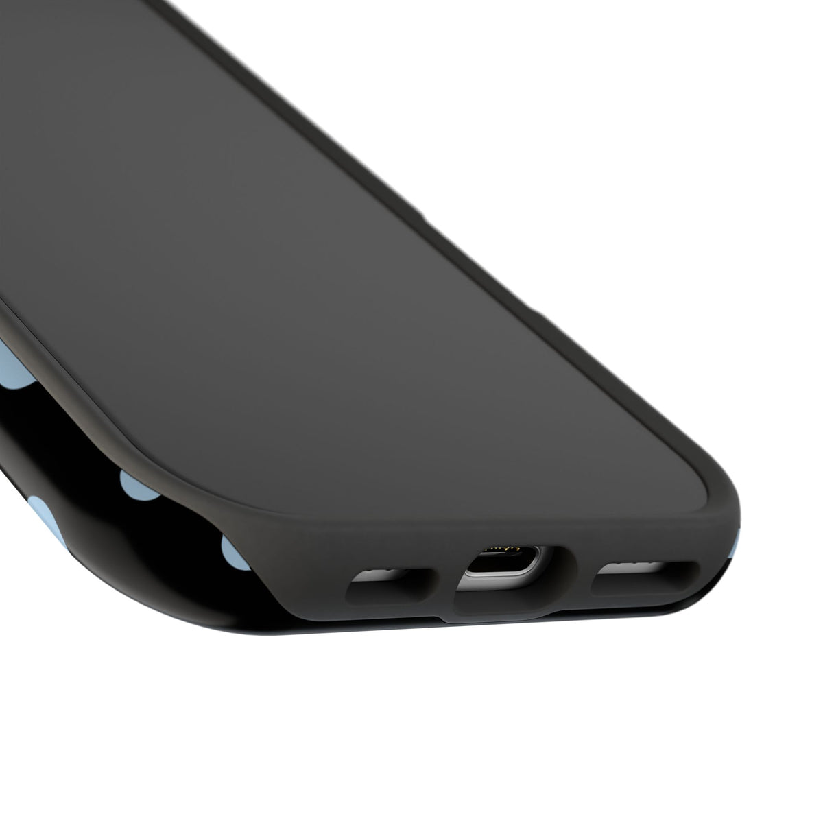 Blue Velvet Polka Dots iPhone Case