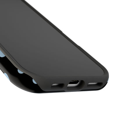 Blue Velvet Polka Dots iPhone Case