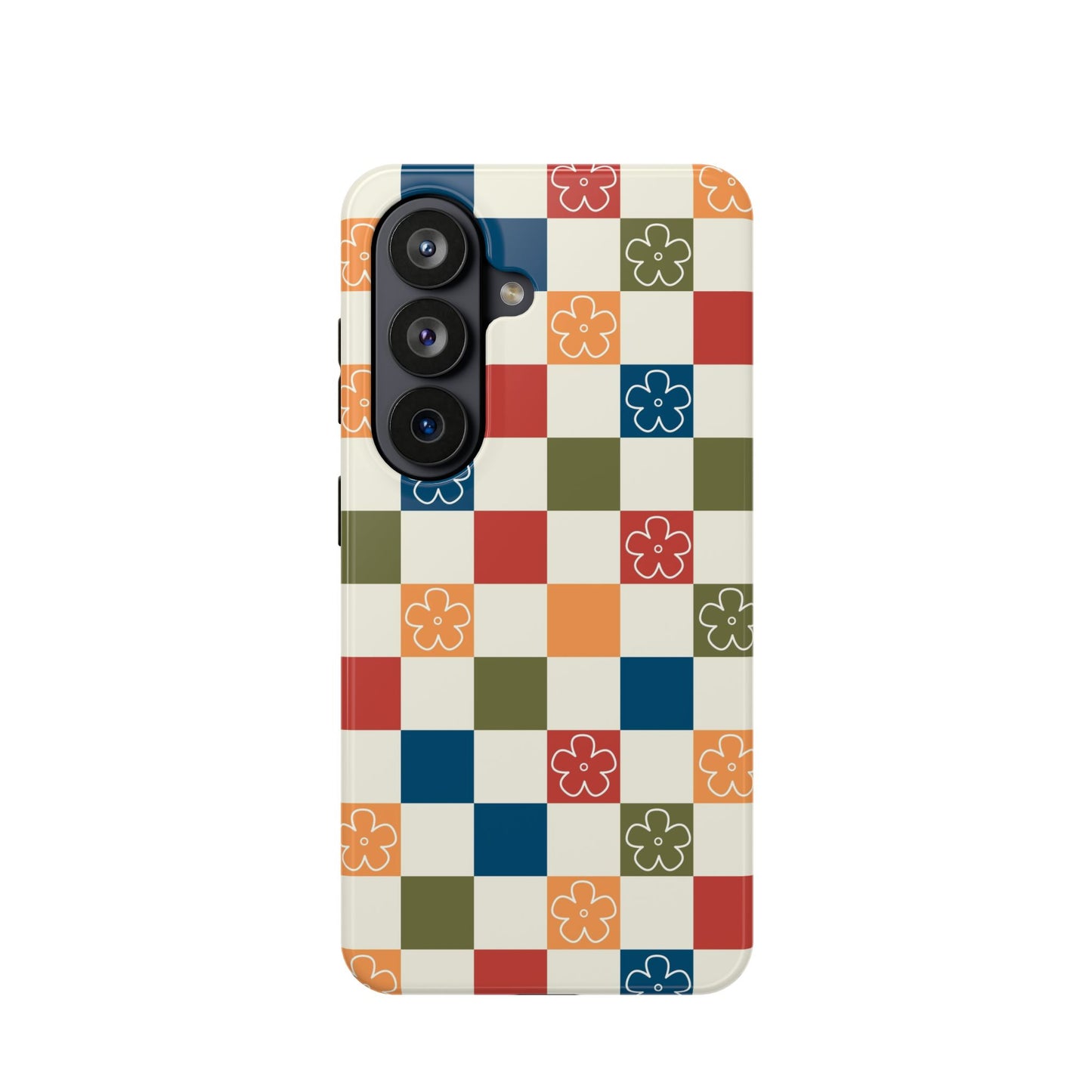Vintage Flowers Checkered Samsung Case