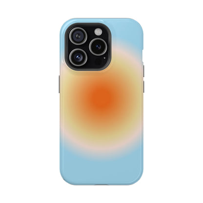 Orange & Blue Aura iPhone Case