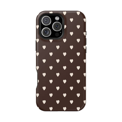 Mocha Hearts iPhone Case