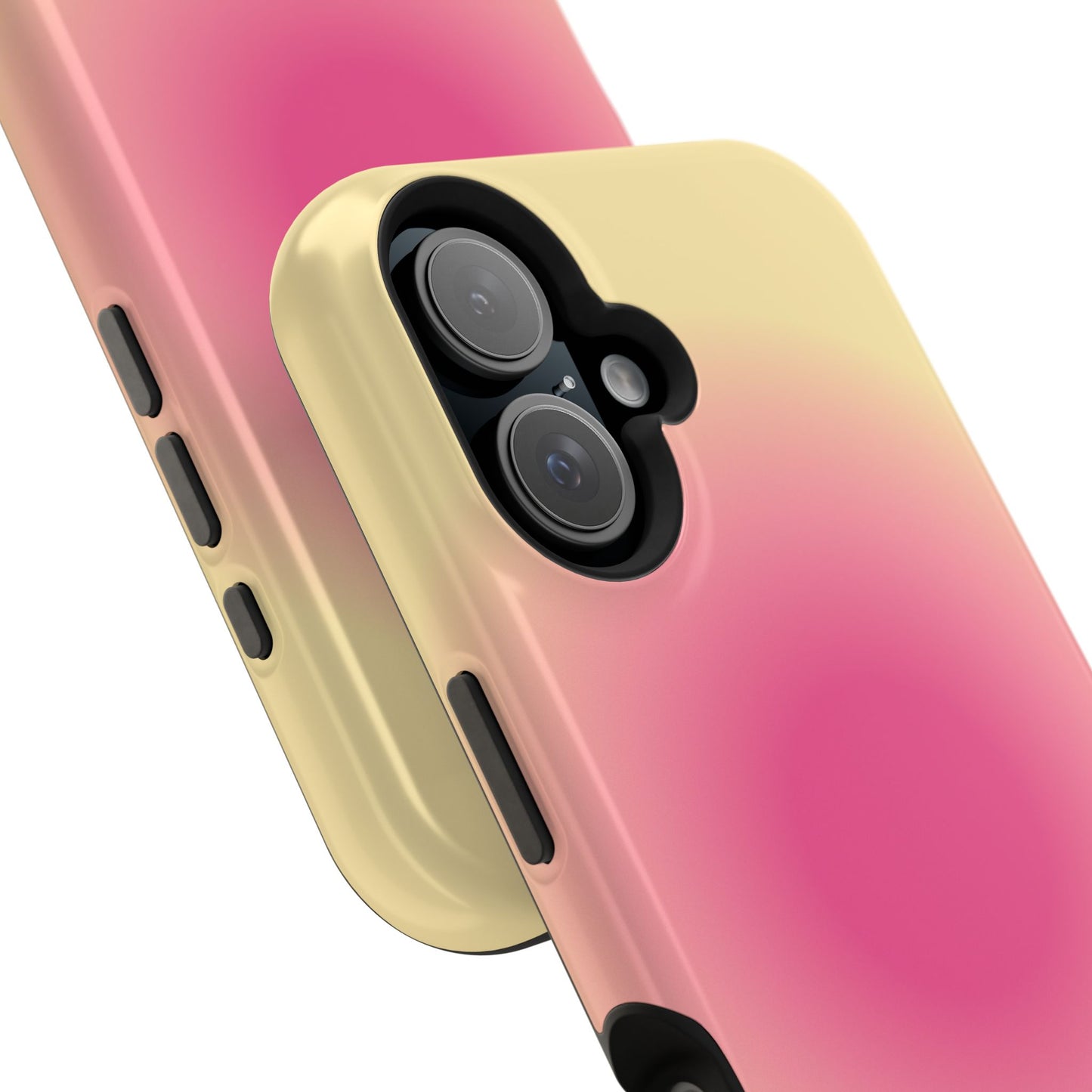 Hot Pink & Yellow Aura iPhone Case