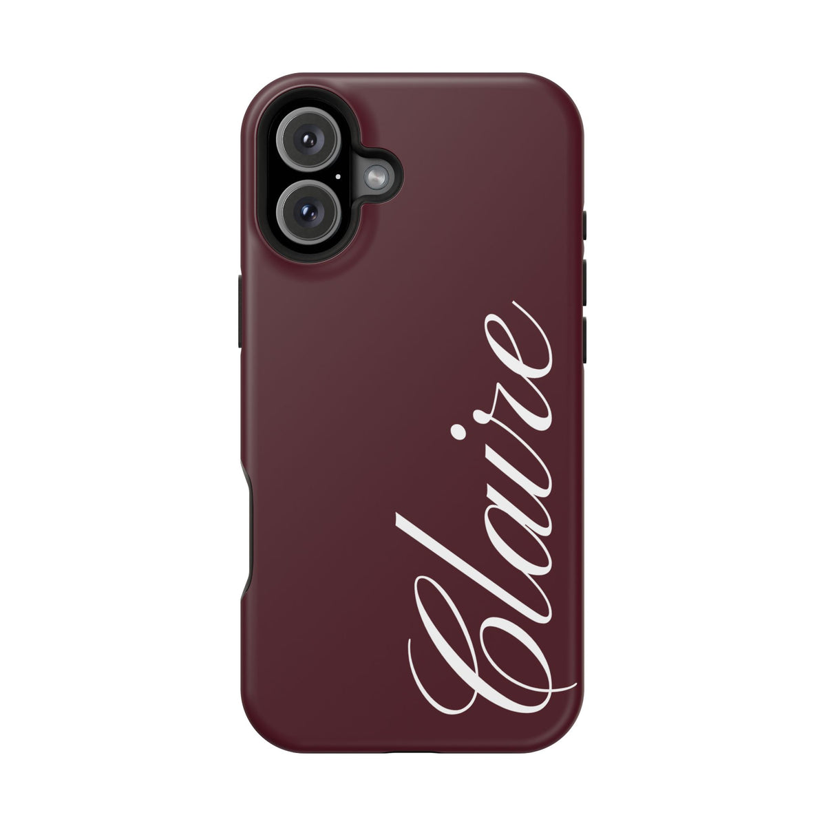 Personalized Burgundy iPhone Case