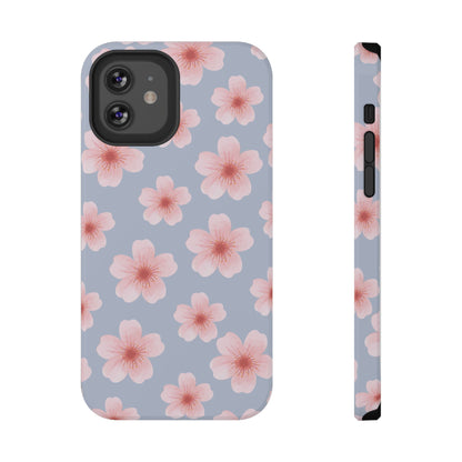 Blue Cherry Blossoms iPhone Case