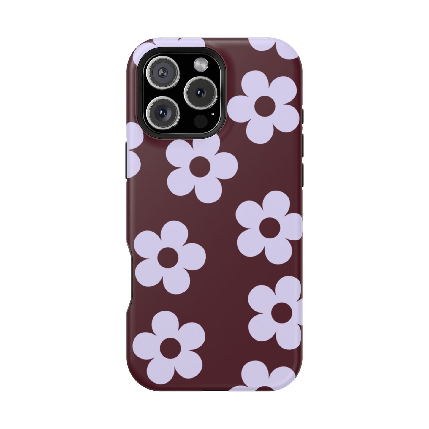 Burgundy Flowers iPhone Case
