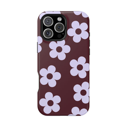 Burgundy Flowers iPhone Case