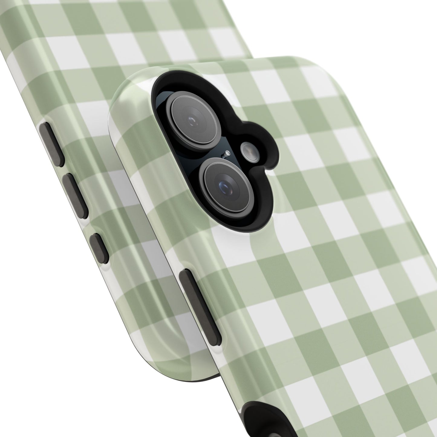 Green Gingham iPhone Case