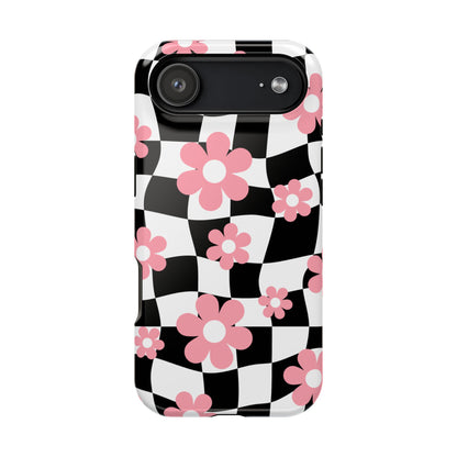 Floral Wavy Checkered iPhone Case from Stella Cases