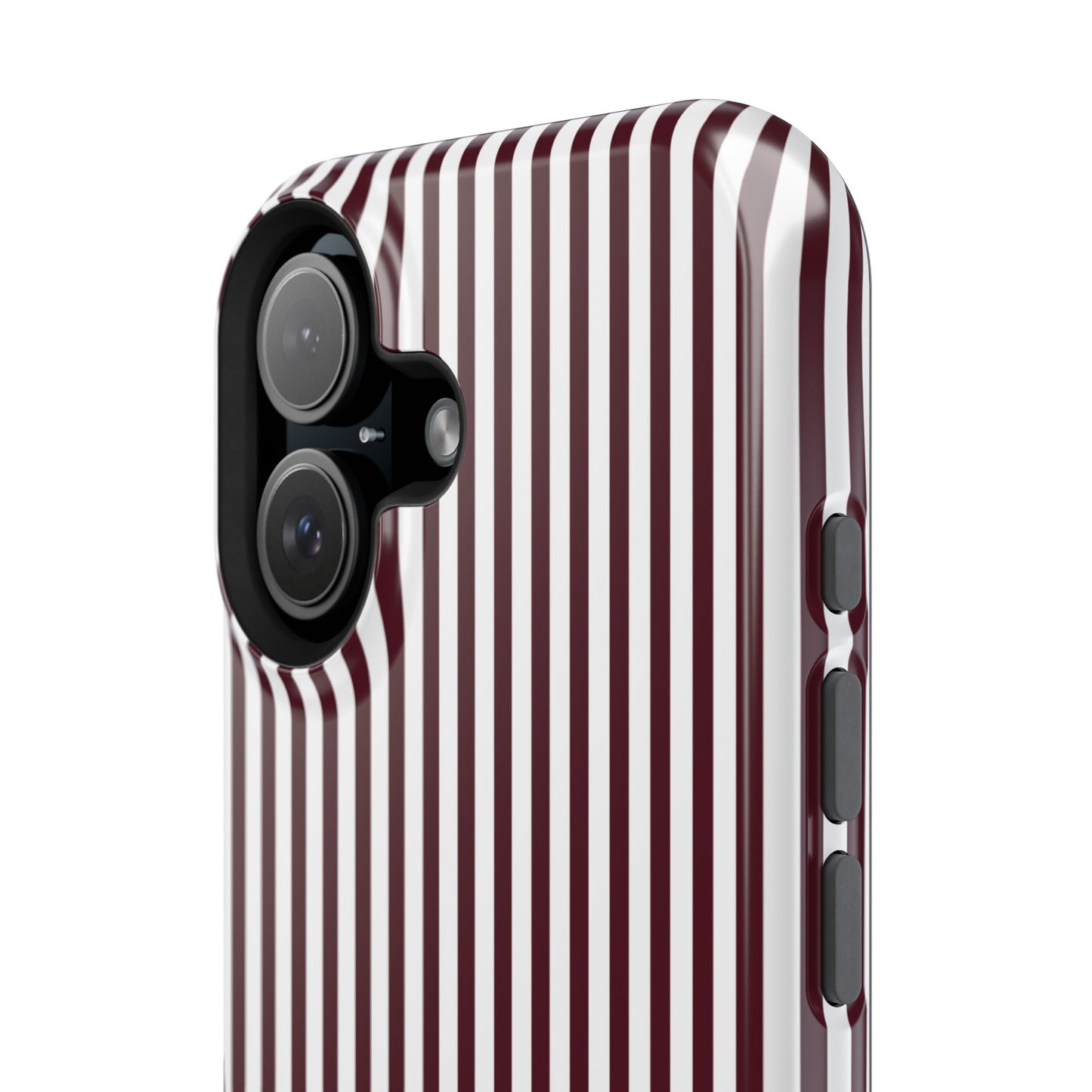 Burgundy Pinstripes iPhone Case