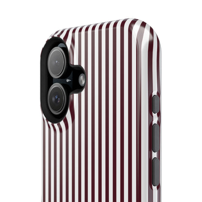 Burgundy Pinstripes iPhone Case