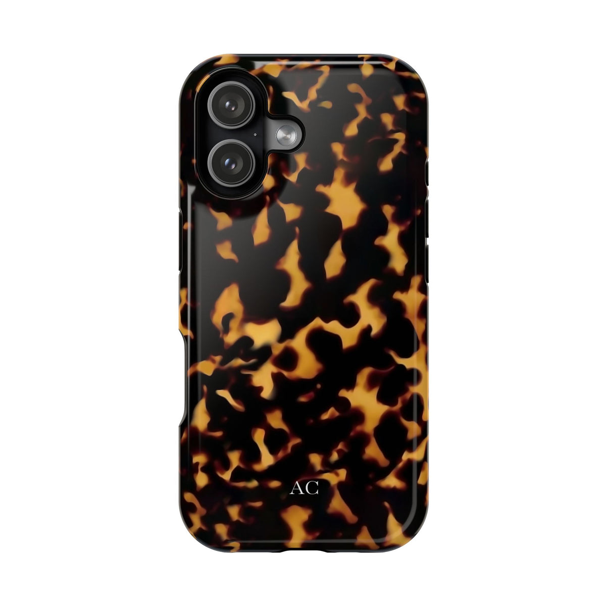 Custom Initials Tortoise iPhone Case