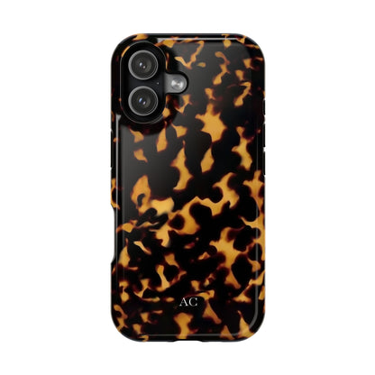 Custom Initials Tortoise iPhone Case