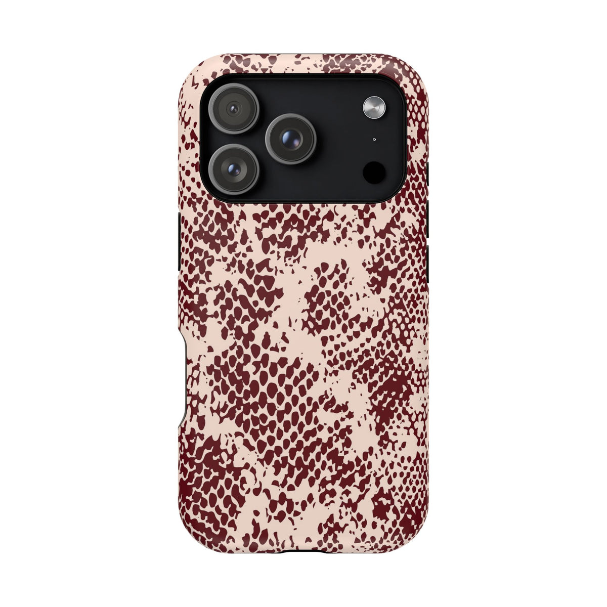 Burgundy Snake iPhone Case