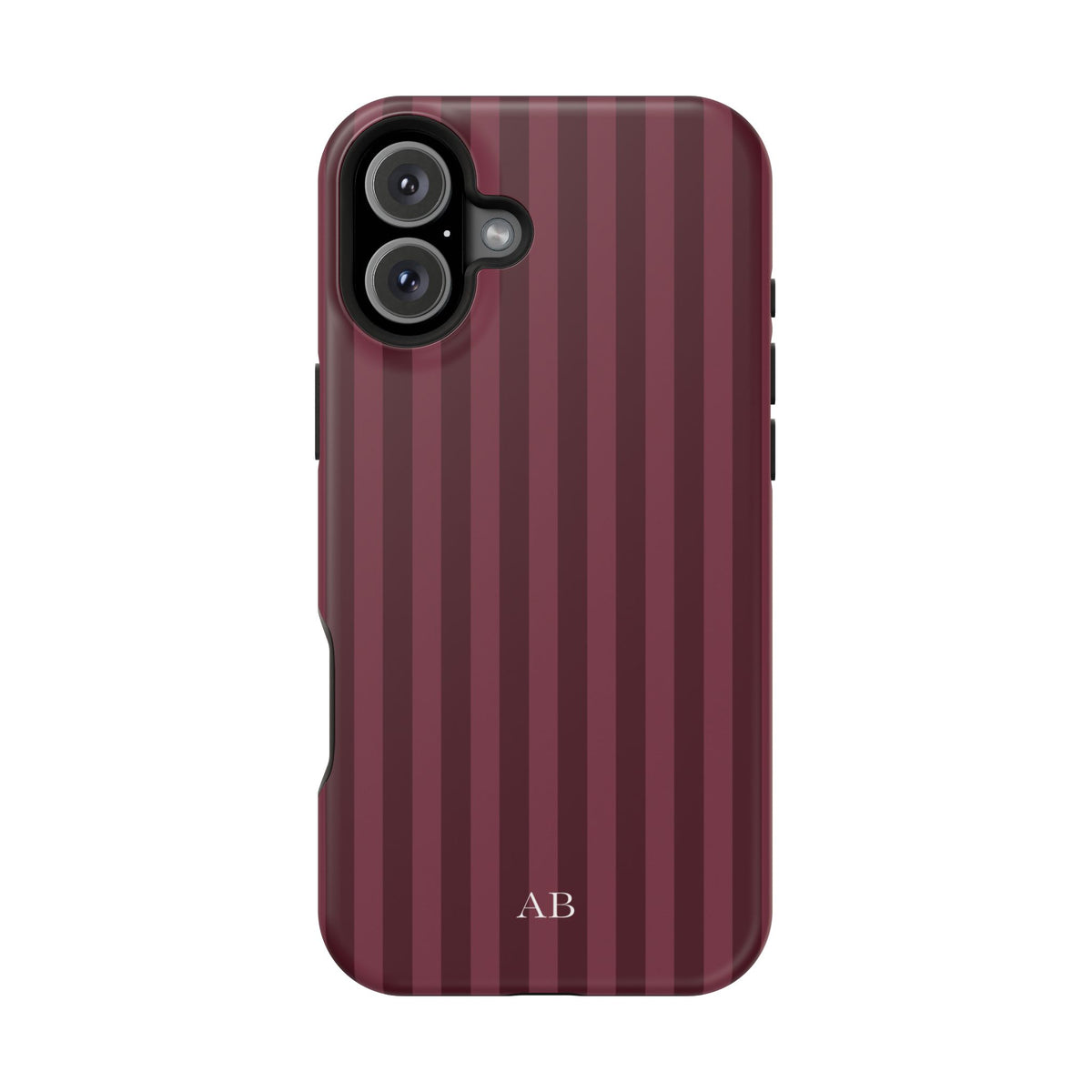 Custom Burgundy Stripes iPhone Case