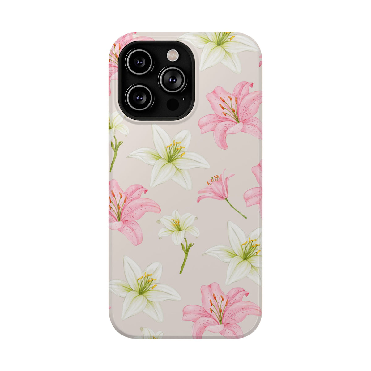 Beige Tiger Lily iPhone Case from Stella Cases