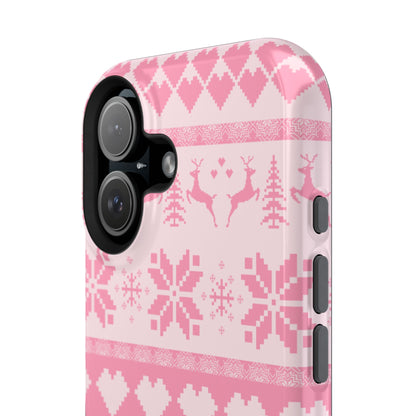 Pink Christmas Sweater iPhone Case
