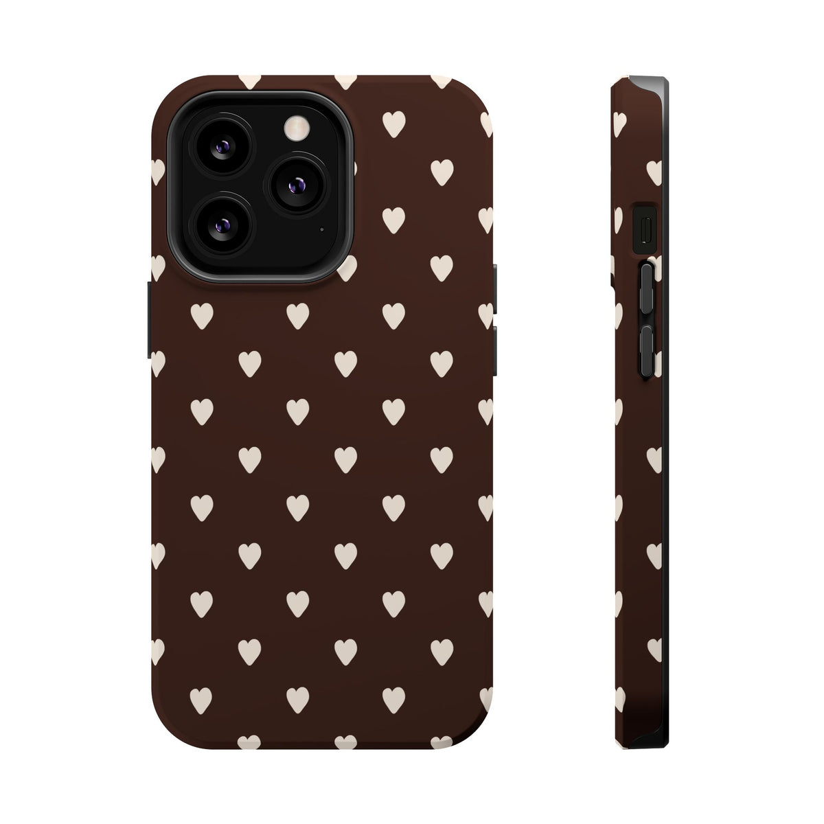Mocha Hearts iPhone Case
