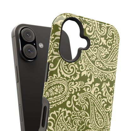 Olive Paisley iPhone Case