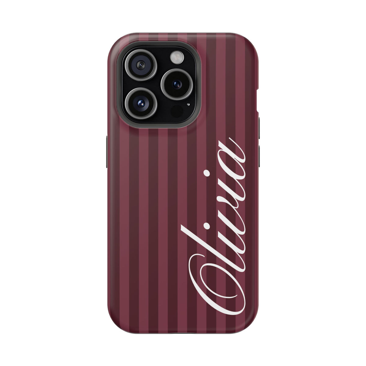 Custom Burgundy Stripes iPhone Case