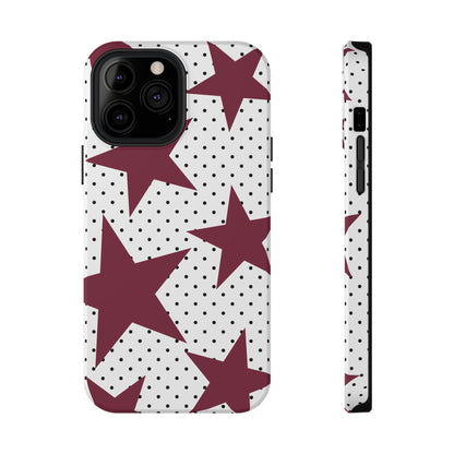 Burgundy Star iPhone Case