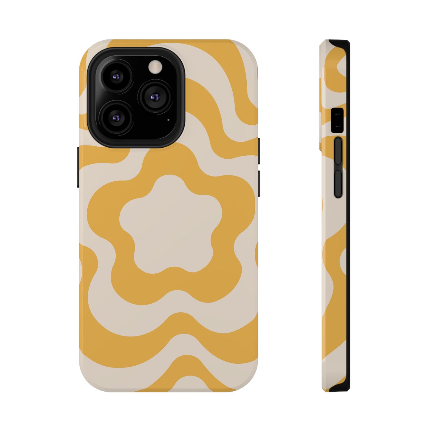 Yellow Retro Flower iPhone Case