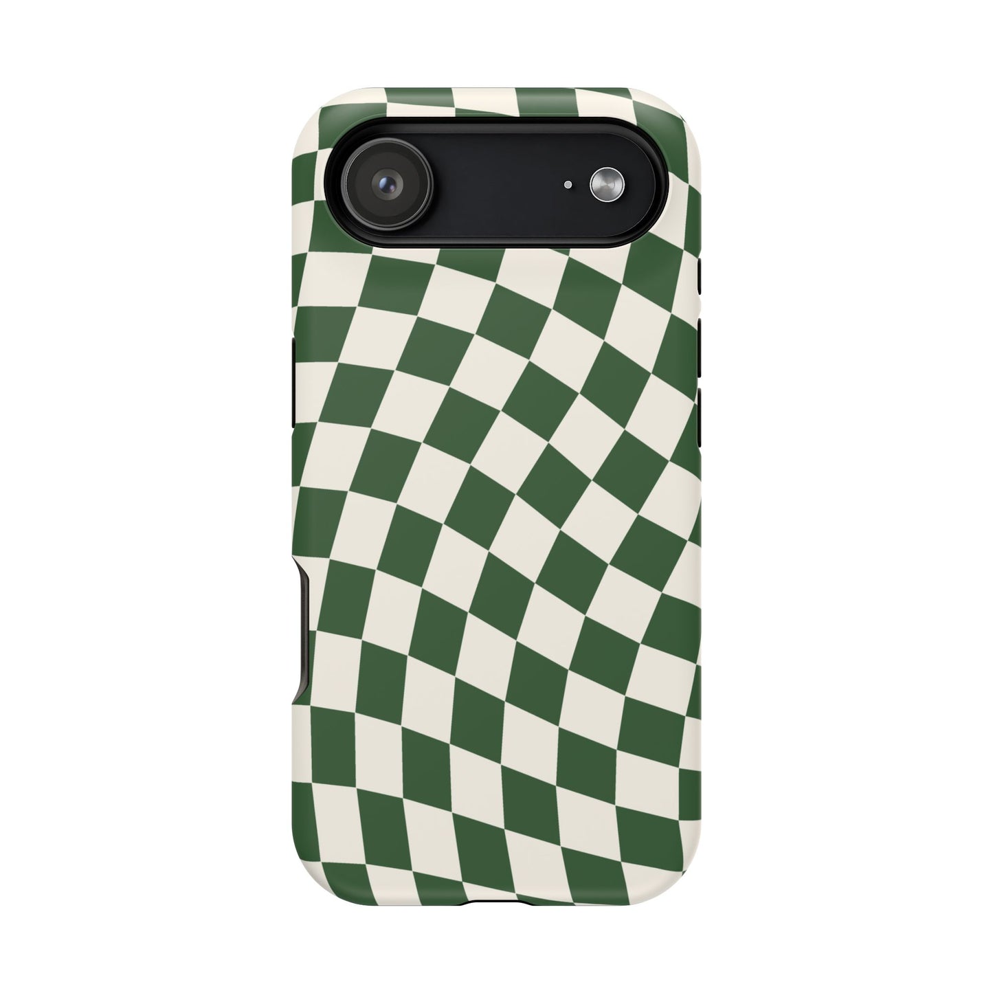 Green Wavy Checkered iPhone Case