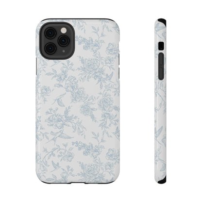 French Blue Toile iPhone Case