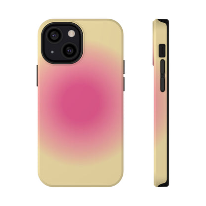 Hot Pink & Yellow Aura iPhone Case