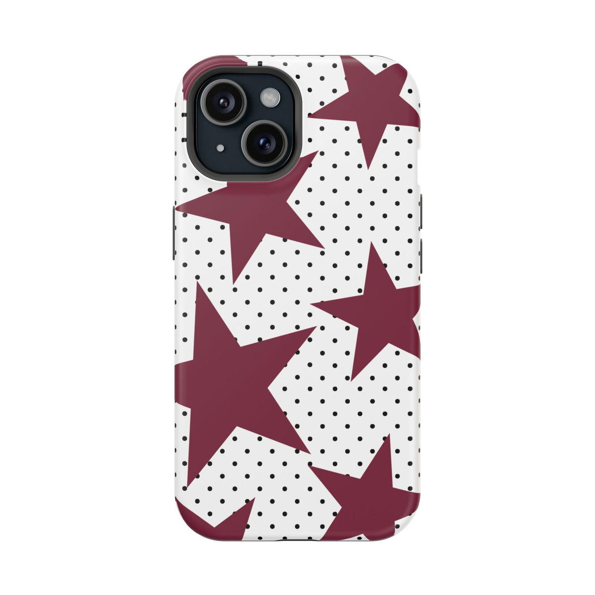 Burgundy Star iPhone Case