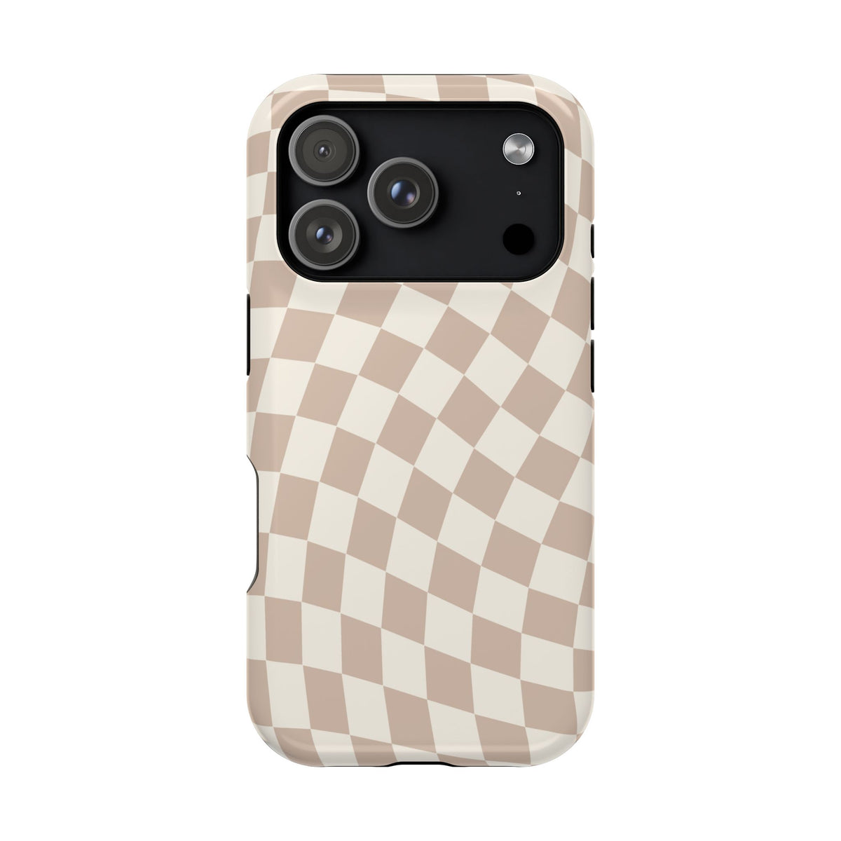 Neutral Wavy Checkered iPhone Case from Stella Cases