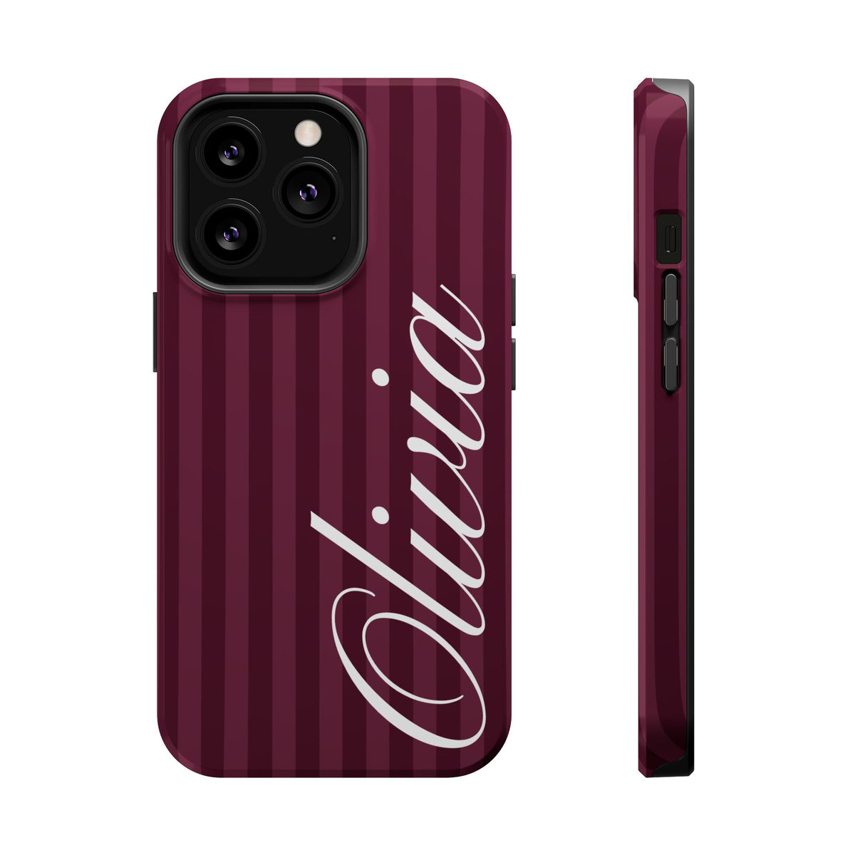 Custom Plum Stripes iPhone Case