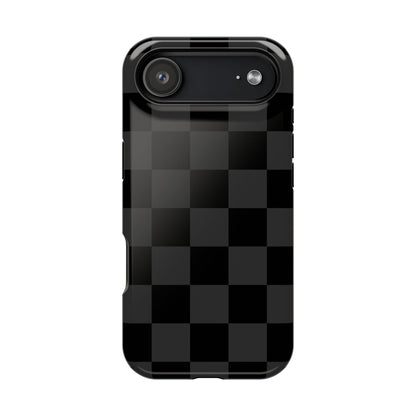 Black Checkered iPhone Case