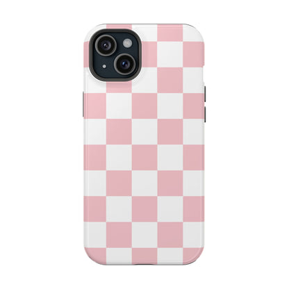 Pastel Pink Checkered iPhone Case