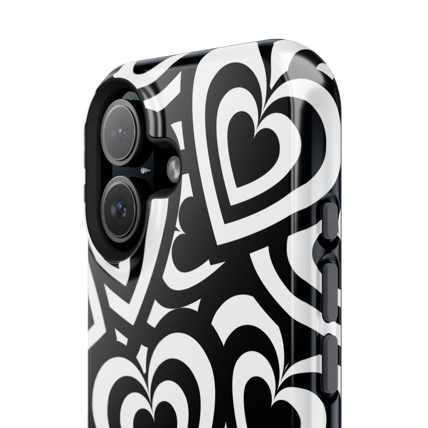 Black & White Hearts iPhone Case