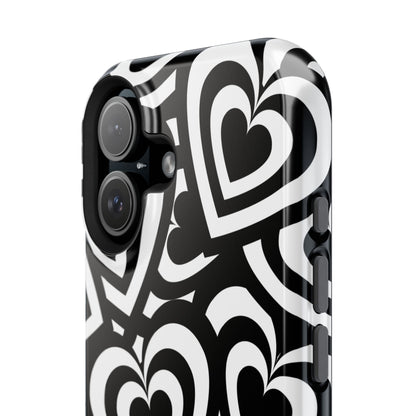 Black & White Hearts iPhone Case