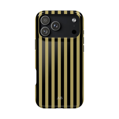 Custom Initials Wicked Stripes iPhone Case