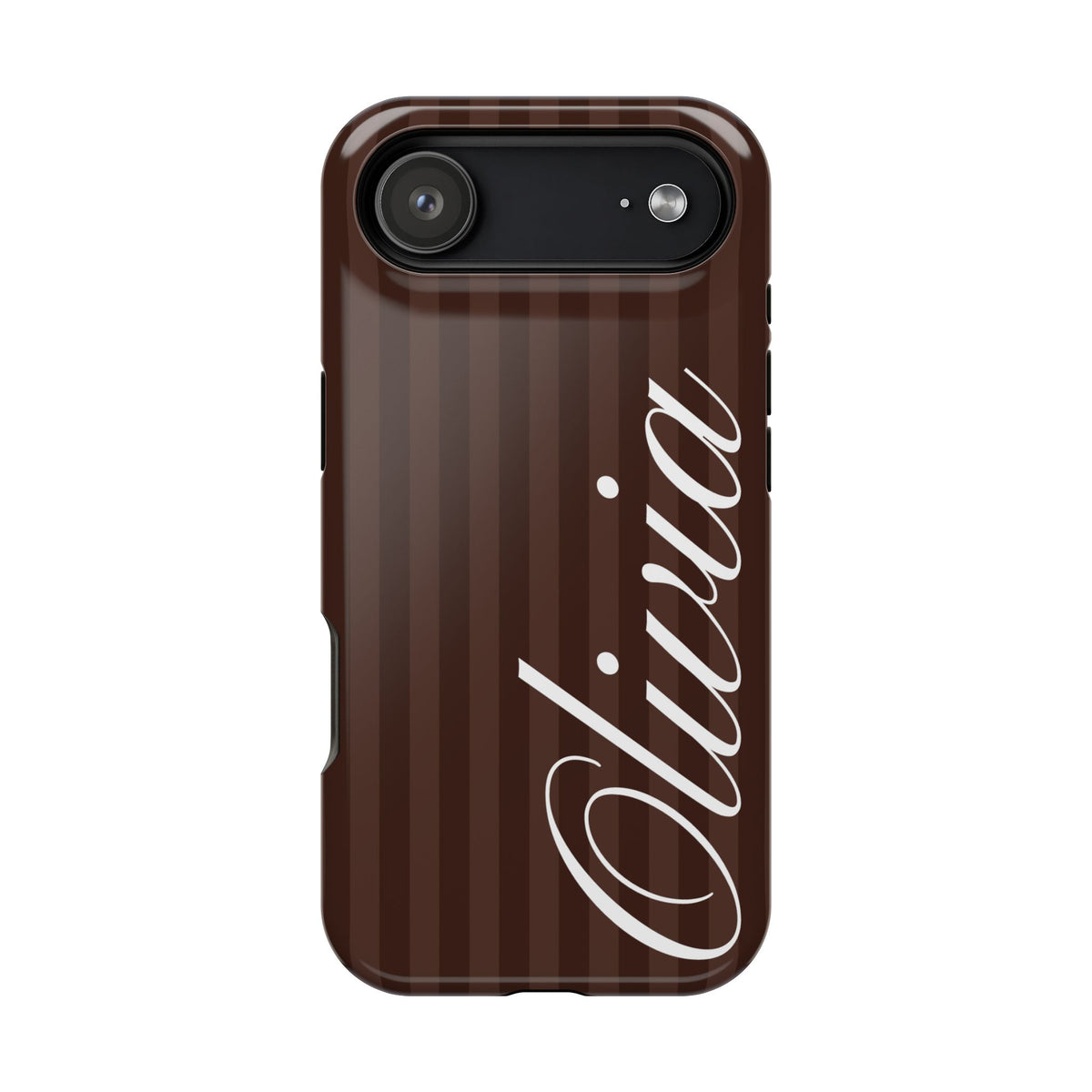 Custom Mocha Stripes iPhone Case