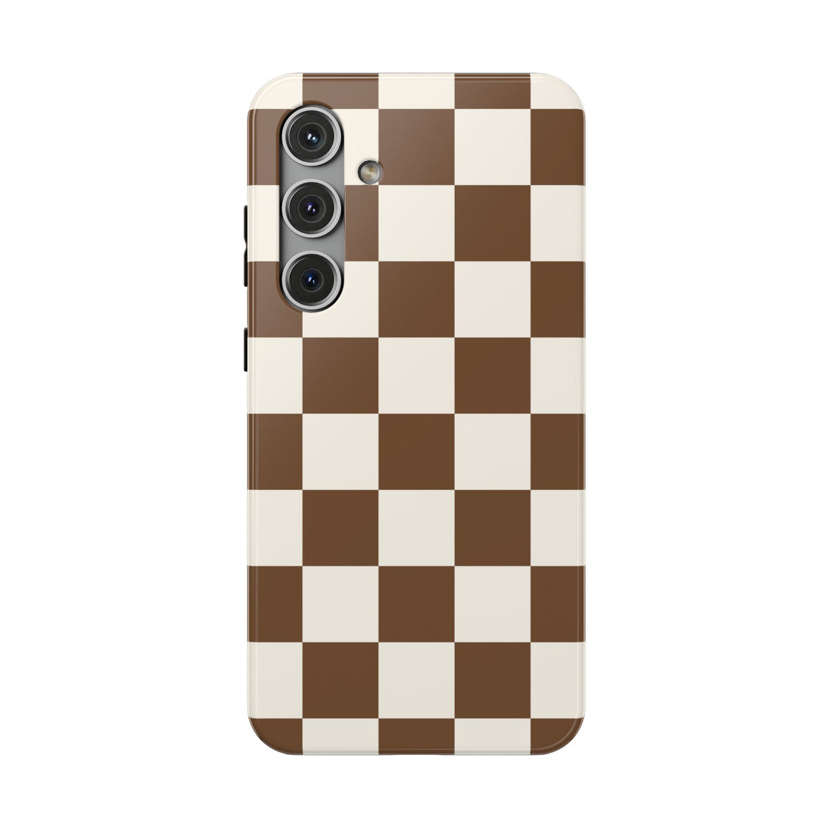 Brown Checkered Samsung Case