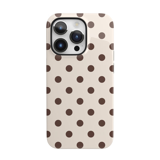 Brown Polka Dots iPhone Case