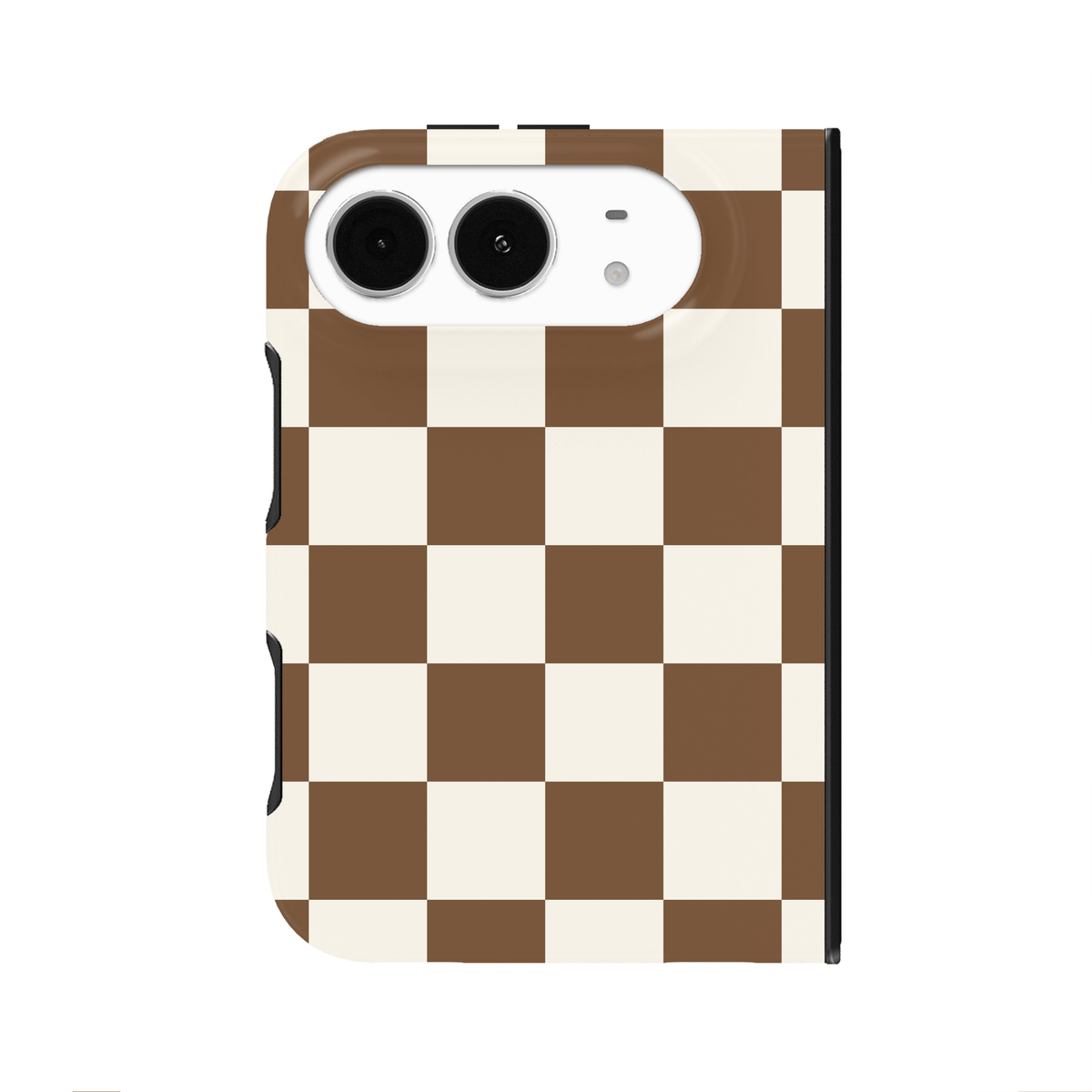 Brown Checkered iPhone Case