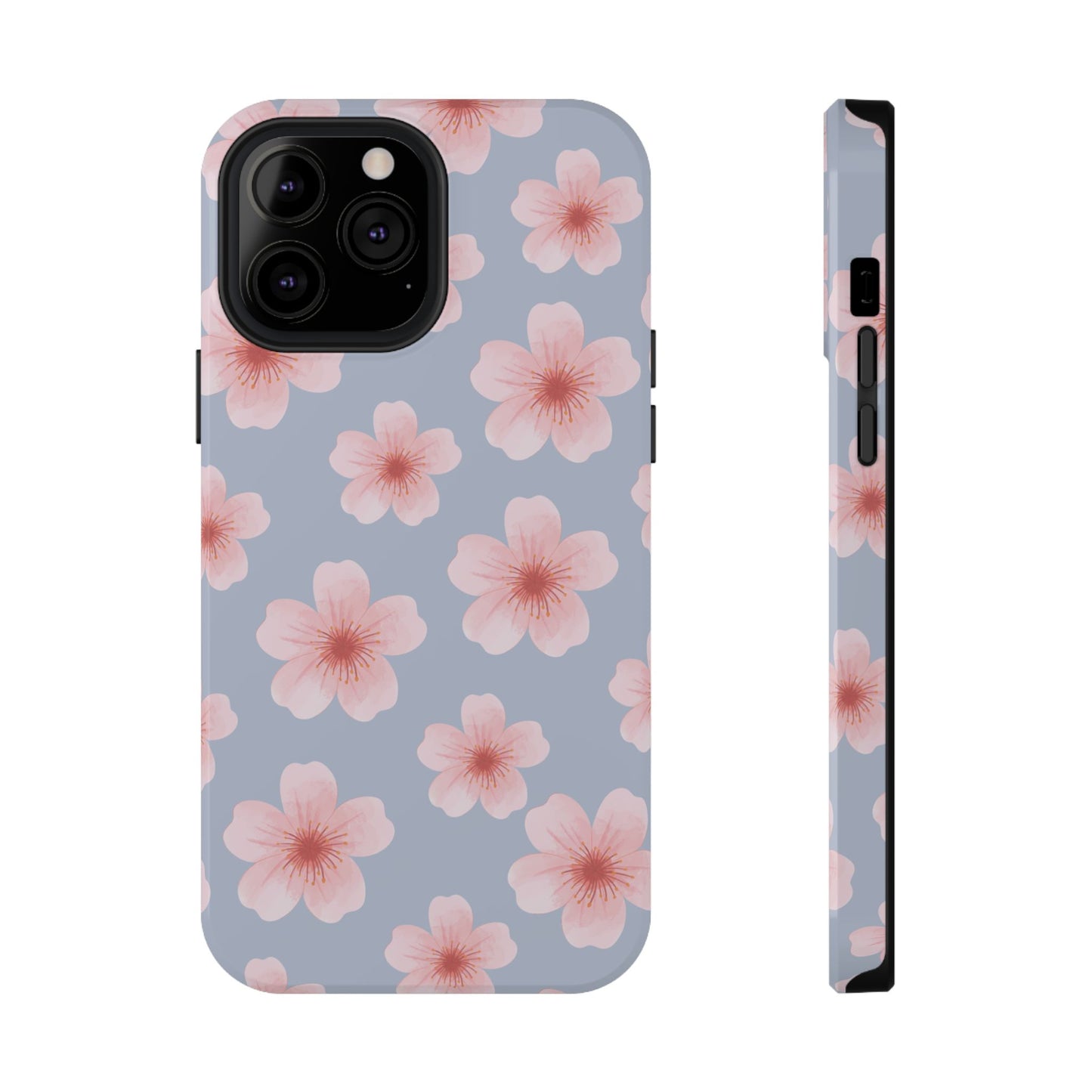 Blue Cherry Blossoms iPhone Case