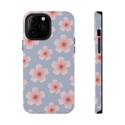 Blue Cherry Blossoms iPhone Case