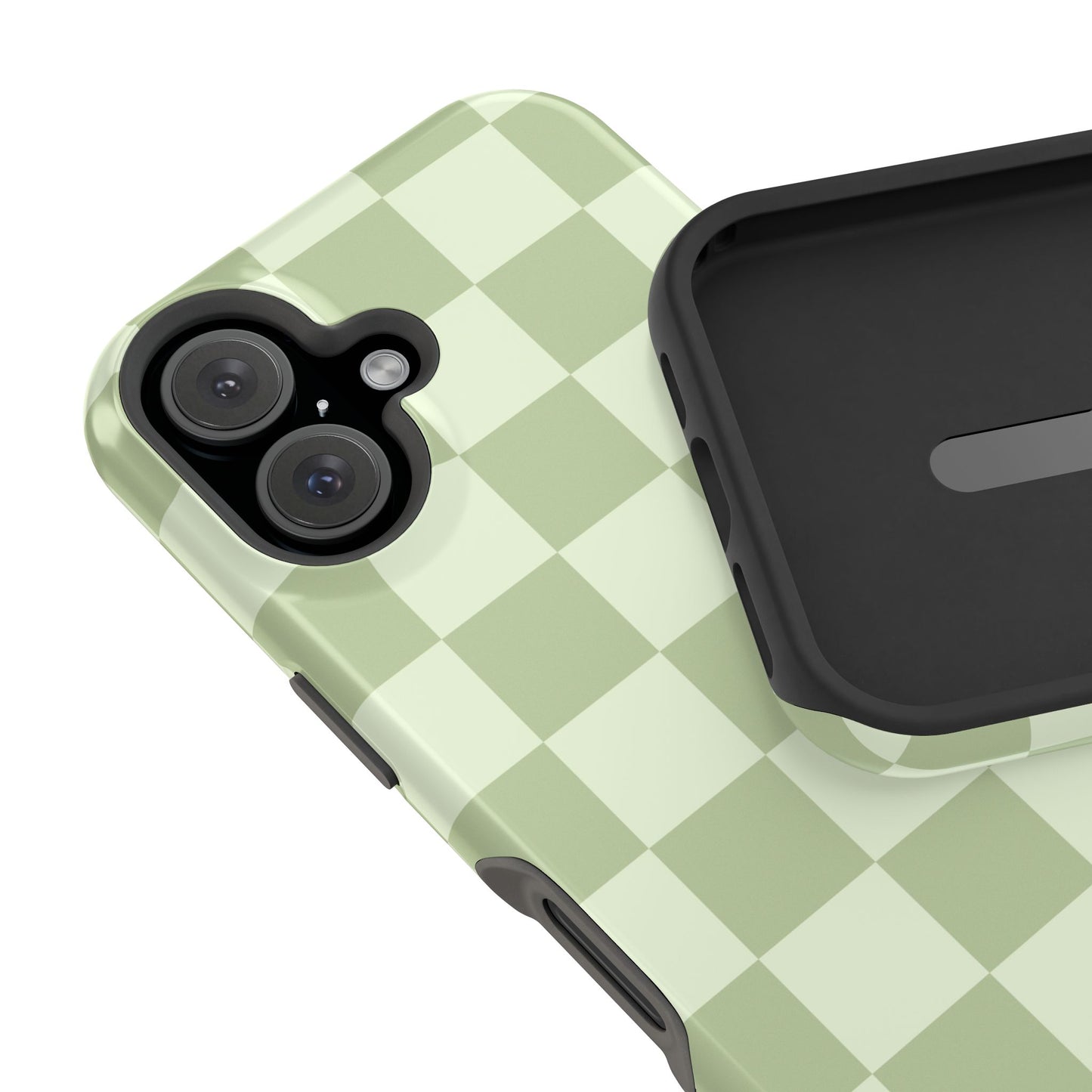 Green & Light Green Checkered iPhone Case
