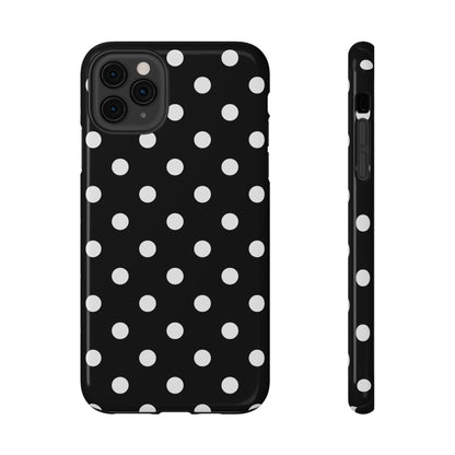 White Polka Dots iPhone Case