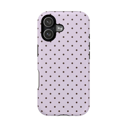 Berry Mocha Mini Dots iPhone Case