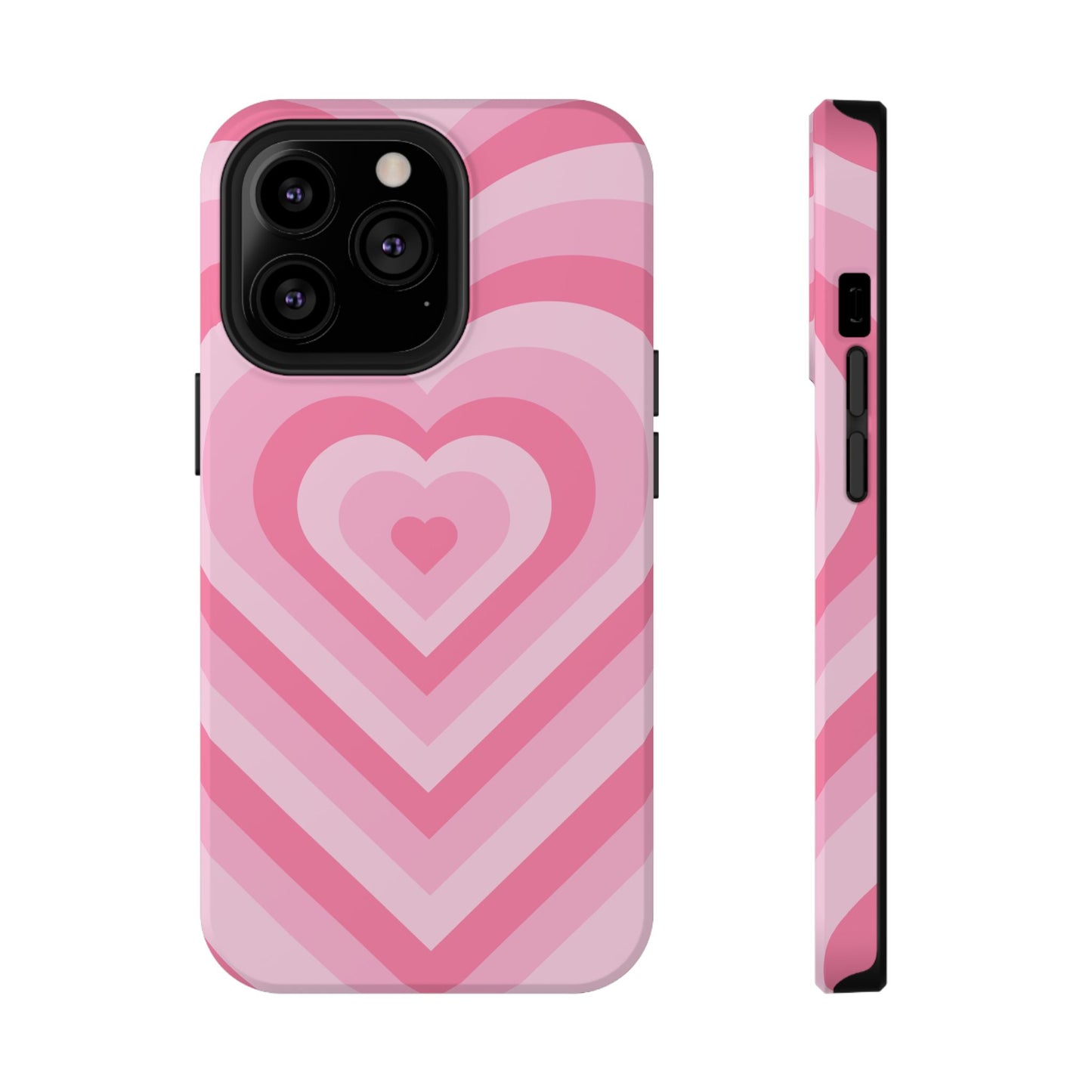 Pink Glowing Hearts iPhone Case