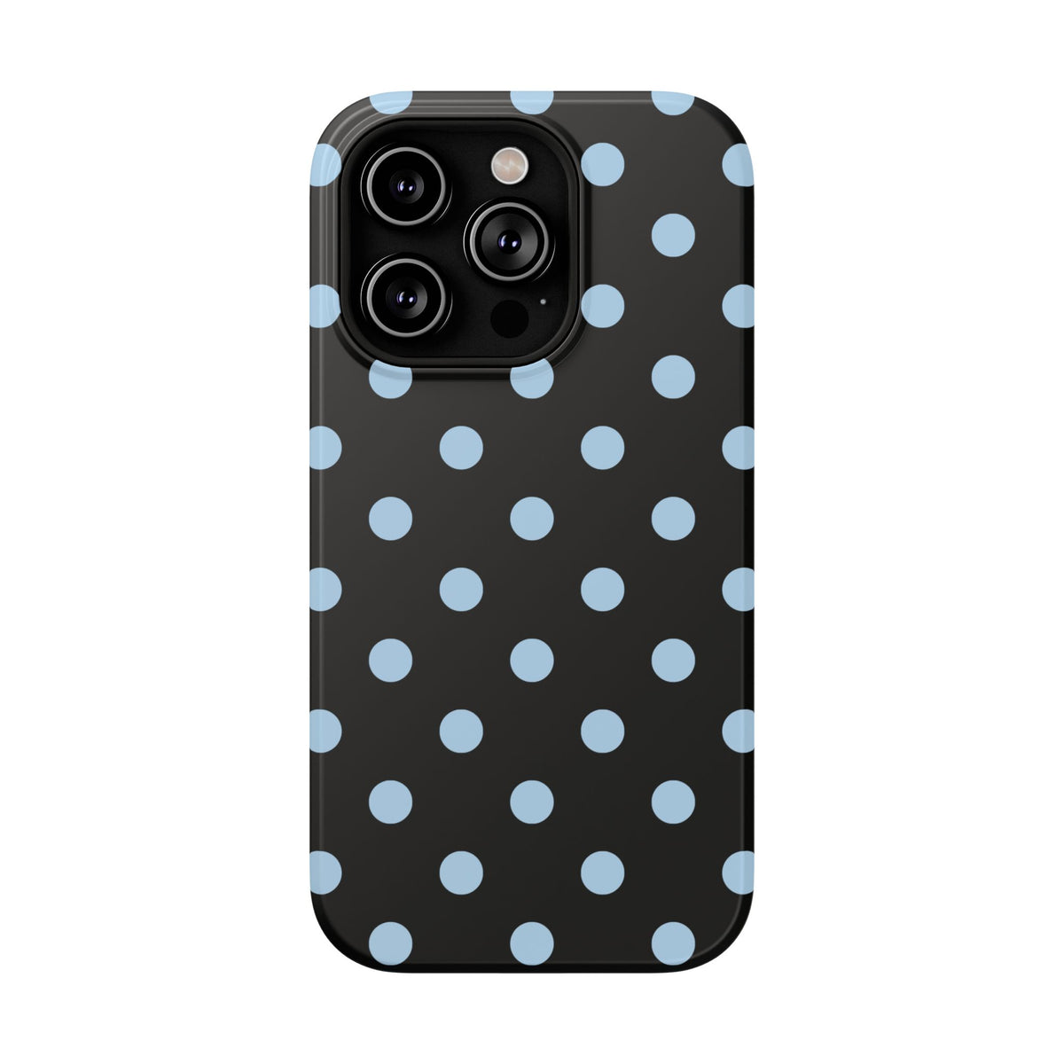 Blue Velvet Polka Dots iPhone Case