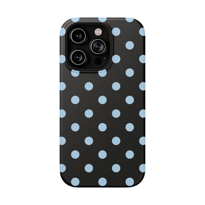 Blue Velvet Polka Dots iPhone Case