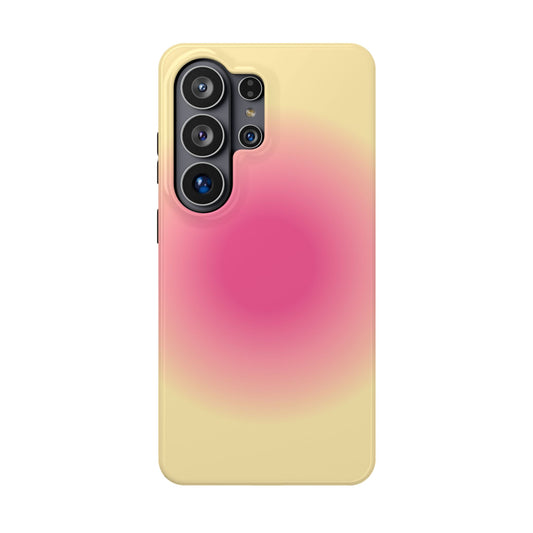 Hot Pink & Yellow Aura Samsung Case