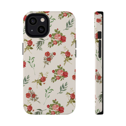 Red Vintage Roses iPhone Case
